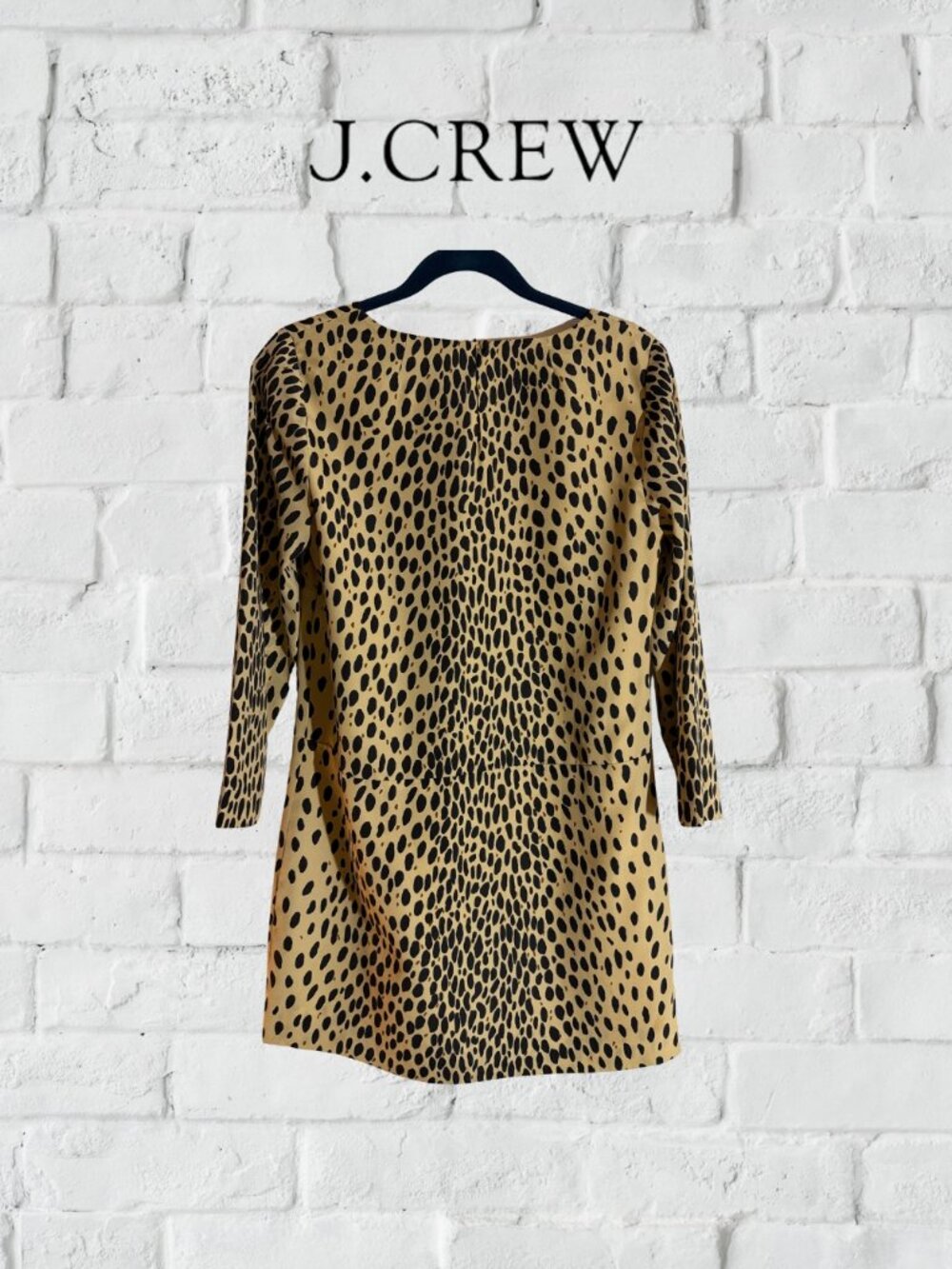 J.Crew - Cheetah Leopard Animal Print Blouson Dress Pockets - Size 6